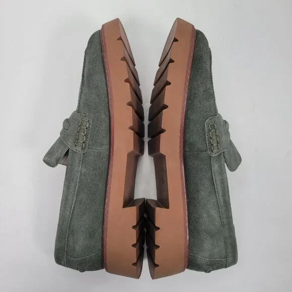 Sanctuary Westside 2.0 Women's Olive Green Leather Loafers US Size 9M - Picture 6 of 8